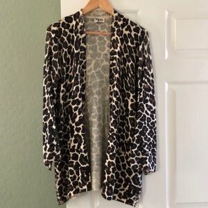 Show Me Your MuMu Leopard Print Open Front Cardigan